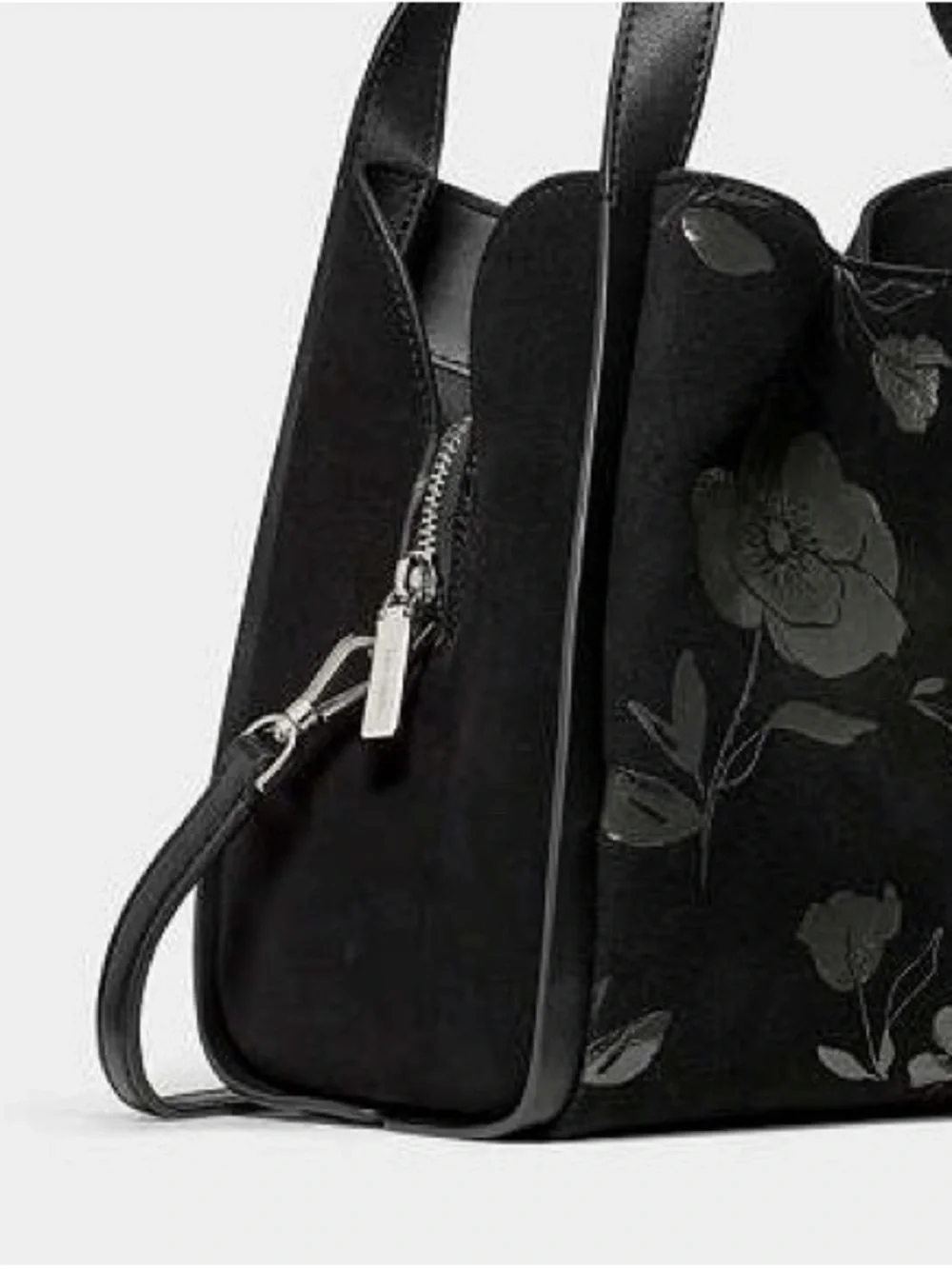 NWT KATE SPADE Knott Floral Suede Carryall Bag